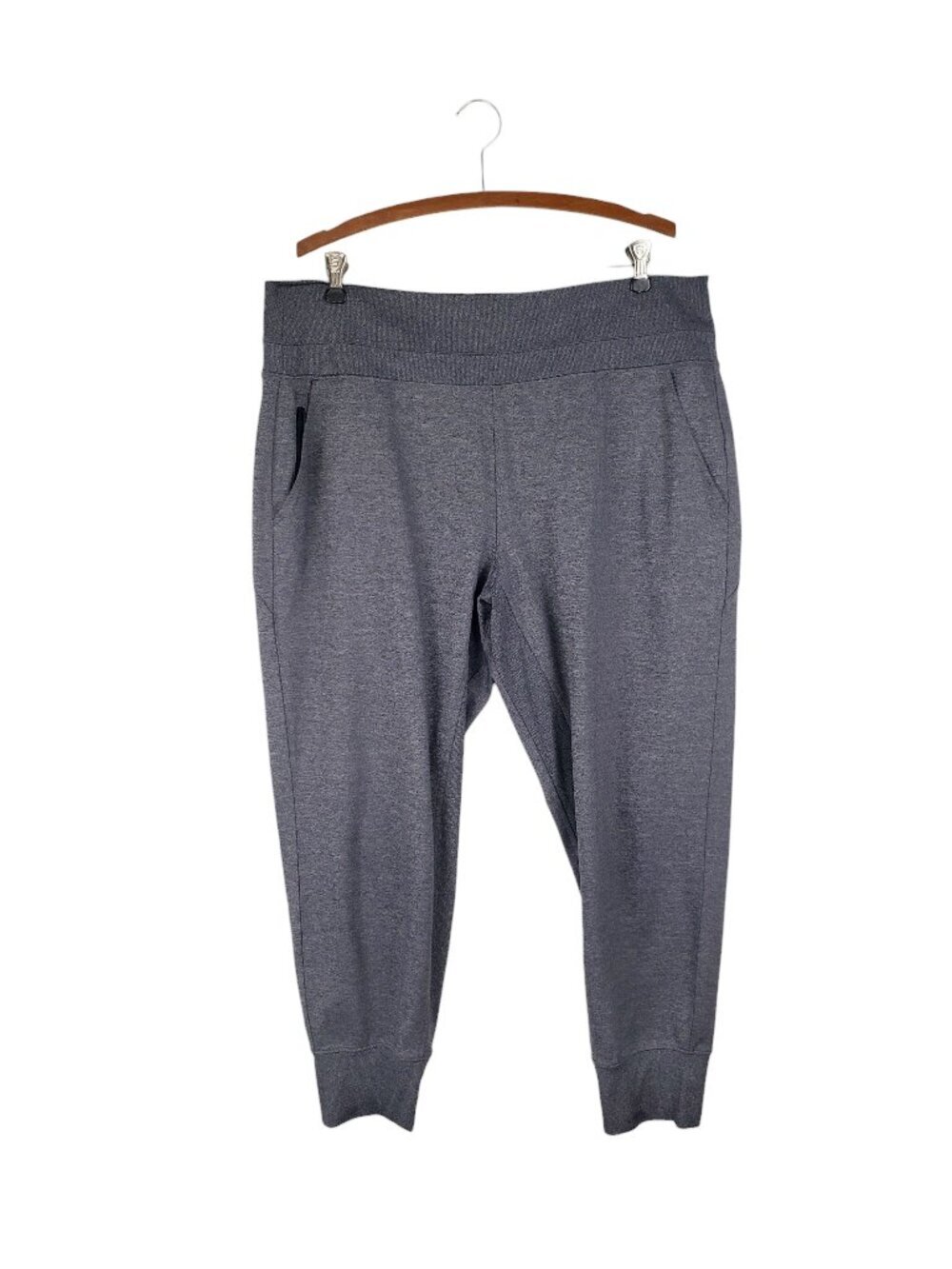 Athleta Venice High Rise Jogger Pants Heathered Gray Pull On Womens XL